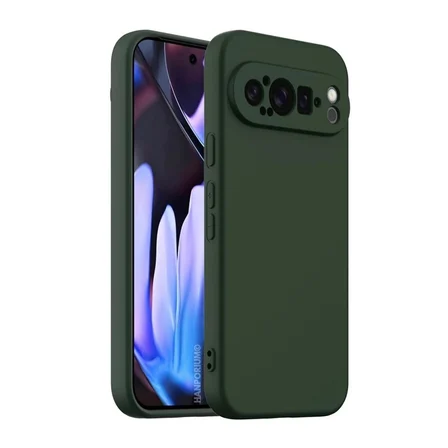 Google Pixel 10 Pro XL Uyumlu Silikon Kılıf - Pastel Renk Kamera Korumalı Esnek Kapak - Yeşil