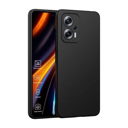 Poco X4 GT Uyumlu Silikon Kılıf - Pastel Renk Tonu Kamera Korumalı Esnek Kapak - Siyah