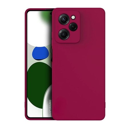 Poco X5 Pro 5G Uyumlu Silikon Kılıf - Pastel Renk Tonu Kamera Korumalı Esnek Kapak - Mürdüm