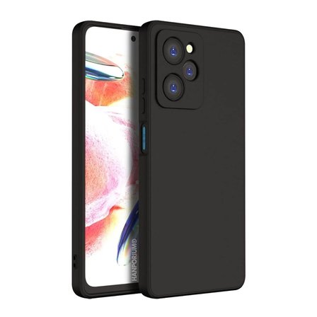 Poco X5 Pro 5G Uyumlu Silikon Kılıf - Pastel Renk Tonu Kamera Korumalı Esnek Kapak - Siyah