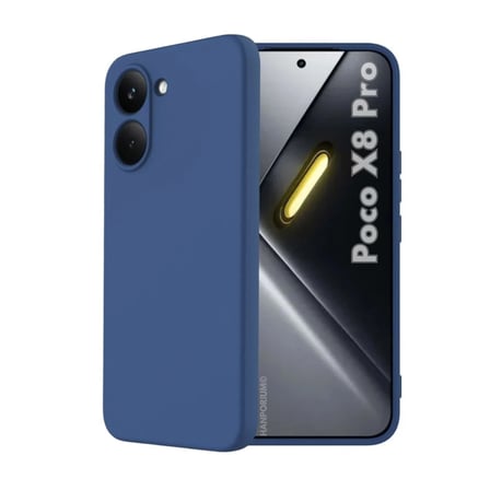 Poco X8 Pro 5G Uyumlu Silikon Kılıf - Pastel Renk Tonu Kamera Korumalı Esnek Kapak - Lacivert