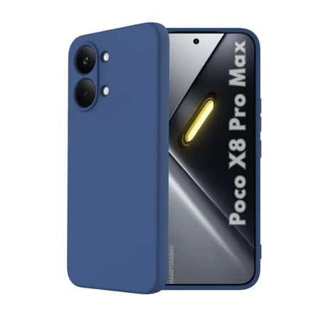 Poco X8 Pro Max 5G Uyumlu Silikon Kılıf - Pastel Renk Kamera Korumalı Esnek Kapak - Lacivert