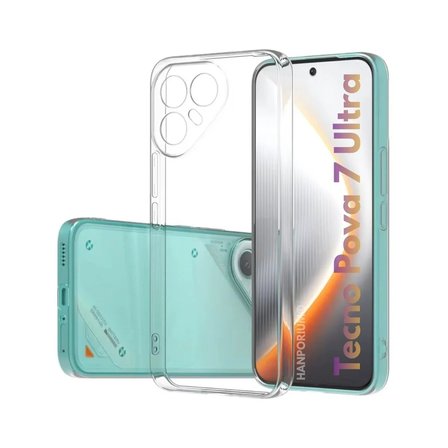 Tecno Pova 7 Ultra Uyumlu Silikon Kılıf - Pastel Renk Tonu Kamera Korumalı Esnek Kapak - Şeffaf