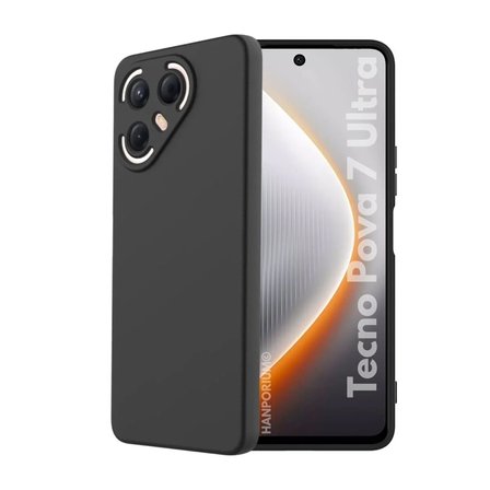 Tecno Pova 7 Ultra Uyumlu Silikon Kılıf - Pastel Renk Tonu Kamera Korumalı Esnek Kapak - Siyah