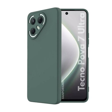 Tecno Pova 7 Ultra Uyumlu Silikon Kılıf - Pastel Renk Tonu Kamera Korumalı Esnek Kapak - Yeşil