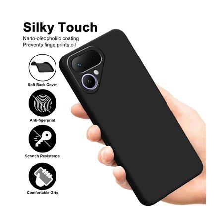 Tecno Pova Curve 2 5G Uyumlu Silikon Kılıf - Pastel Renk Tonu Kamera Korumalı Esnek Kapak - Siyah
