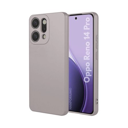 Oppo Reno 14 Pro Uyumlu Silikon Kılıf - Pastel Renk Tonu Kamera Korumalı Esnek Kapak - Gri