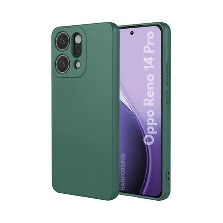 Oppo Reno 14 Pro Uyumlu Silikon Kılıf - Pastel Renk Tonu Kamera Korumalı Esnek Kapak - Yeşil