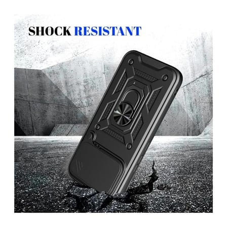 Poco F8 Ultra Uyumlu Tank Kılıf - Yüzüklü Standlı Extra Darbe Koruma Zırhlı Outdoor Kapak - Lacivert
