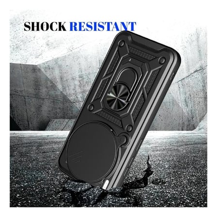 Vivo X300 Pro Uyumlu Tank Kılıf - Yüzüklü Standlı Extra Darbe Koruma Zırhlı Outdoor Kapak - Siyah