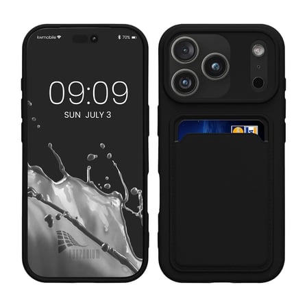 iPhone 17 Pro Uyumlu Kartlıklı Silikon Kılıf Kamera Korumalı Pastel Renk Esnek Kapak-Mor