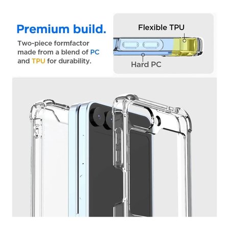 Samsung Galaxy Z Flip 5 Uyumlu Silikon Kılıf Köşe Korumalı Kablosuz Şarj Destekli 2 Parça Kılıf