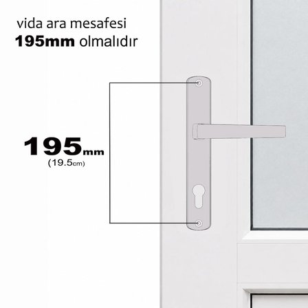 Aletçantam Pvc Pimapen Beyaz Balkon Kapı Kolu (metal Ürün)