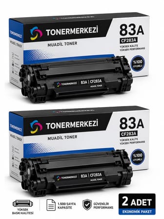 Hp 83a / Cf283a Uyumlu Toner 2'li Paket / M201 / M125 / M225 / M127