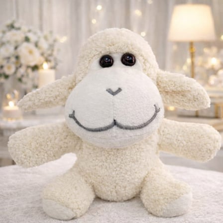 Özel Üretim Yılbaşı Doğum Günü Özel Gün Sevimli Peluş Kuzu