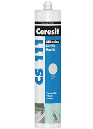 CERESIT CS111 SILIKONIZE MASTİK BEYAZ 240ML