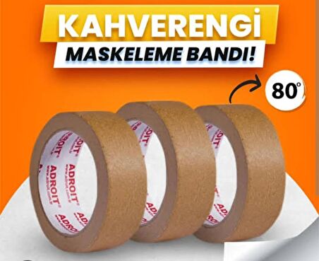 ADROIT 80°  ÖZEL MASKELEME BANDI KAHVERENGI 48MM X 35 MT