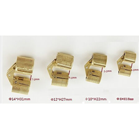 Silindir Masa Menteşesi Pirinç 10mm - 2 Adet