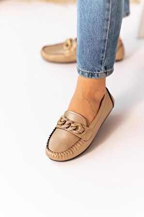Comfy HAREKET STORE Kadın Renkli Zincir Tokalı Babet