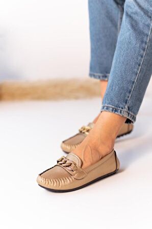 Comfy HAREKET STORE Kadın Renkli Zincir Tokalı Babet