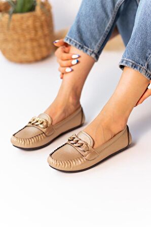 Comfy HAREKET STORE Kadın Renkli Zincir Tokalı Babet