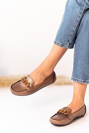 Comfy HAREKET STORE Kadın Renkli Zincir Tokalı Babet