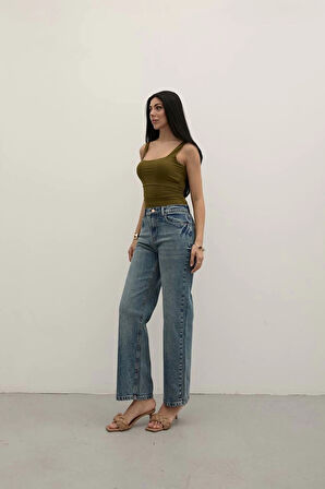 Premium Tint Blue Mom Fit Jeans