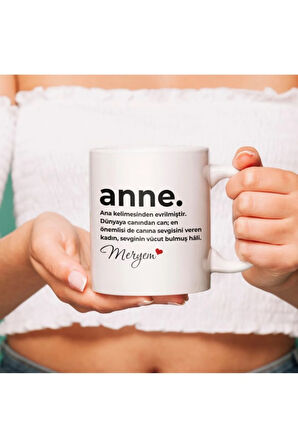 Anneler Gününe Özel|Anneniz İçin Kişiselleştirilebilir Hediye Kupa Bardak