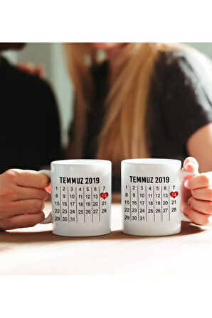 Sevgililer Gününe Özel| Kişiselleştirilebilir 14 Şubat Hediye Çift Kupa Bardak Seti