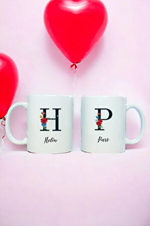 Sevgililer Gününe Özel| Kişiselleştirilebilir 14 Şubat Hediye Çift Kupa Bardak Seti