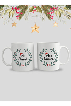 Sevgililer Gününe Özel| Kişiselleştirilebilir 14 Şubat Hediye Çift Kupa Bardak Seti