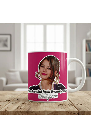 Aşk-ı Memnu Önemsiyorsun Tasarımlı Hediye Kupa Bardak