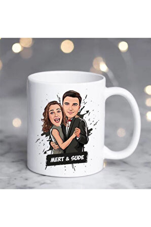 Sevgileye-Arkadaşa Özel Hediyelik|Kişiselleştirilebilir Karikatür Hediye Kupa Bardak