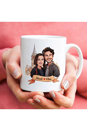 Sevgileye-Arkadaşa Özel Hediyelik|Kişiselleştirilebilir Karikatür Hediye Kupa Bardak