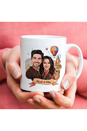 Sevgileye-Arkadaşa Özel Hediyelik|Kişiselleştirilebilir Karikatür Hediye Kupa Bardak