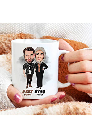 Sevgileye-Arkadaşa Özel Hediyelik|Kişiselleştirilebilir Karikatür Hediye Kupa Bardak