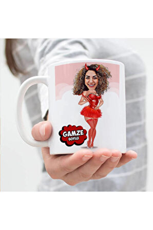 Sevgileye-Arkadaşa Özel Hediyelik|Kişiselleştirilebilir Karikatür Hediye Kupa Bardak