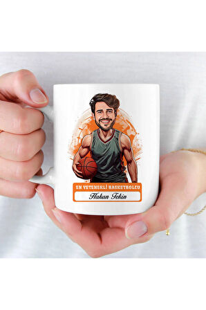 Mesleklere Özel Hediyelik|Kişiselleştirilebilir Basketbolcu Hediye Kupa Bardak