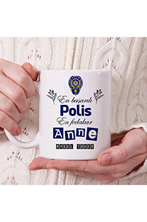Mesleklere Özel Hediyelik|Kişiselleştirilebilir Polis-Anne Hediye Kupa Bardak