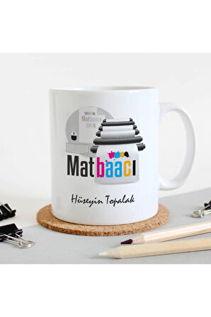 Mesleklere Özel Hediyelik|Kişiselleştirilebilir Matbaacı Hediye Kupa Bardak