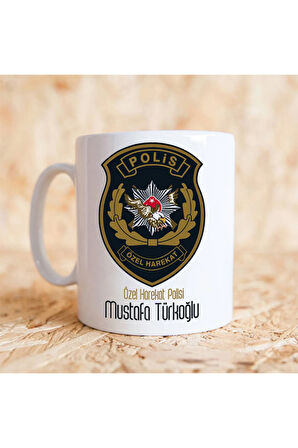 Mesleklere Özel Hediyelik|Kişiselleştirilebilir Polis Özel Hediye Kupa Bardak