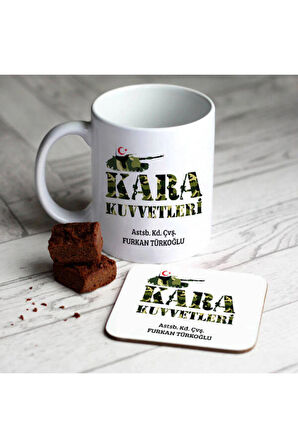 Mesleklere Özel Hediyelik|Kişiselleştirilebilir Kara Kuvvetleri Hediye Kupa Bardak