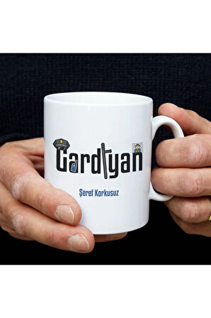 Mesleklere Özel Hediyelik|Kişiselleştirilebilir Gardiyan Hediye Kupa Bardak
