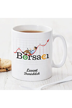 Mesleklere Özel Hediyelik|Kişiselleştirilebilir Borsacı Hediye Kupa Bardak