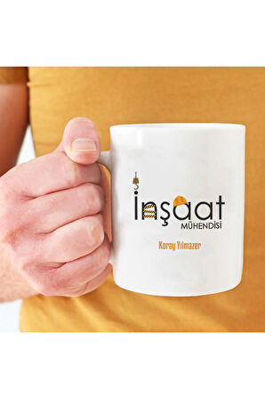 Mesleklere Özel Hediyelik|Kişiselleştirilebilir İnşaat Mühendisi Hediye Kupa Bardak