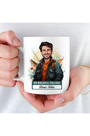 Mesleklere Özel Hediyelik|Kişiselleştirilebilir Balıkçı Öğretmen Hediye Kupa Bardak