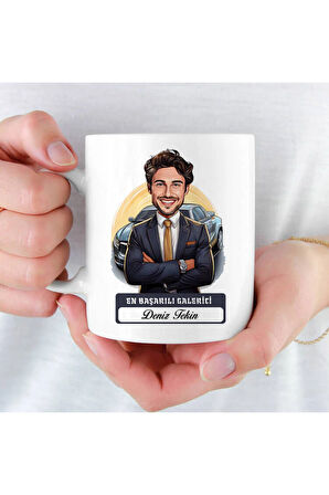 Mesleklere Özel Hediyelik|Kişiselleştirilebilir Galerici Hediye Kupa Bardak