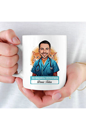 Mesleklere Özel Hediyelik|Kişiselleştirilebilir Veteriner Hediye Kupa Bardak