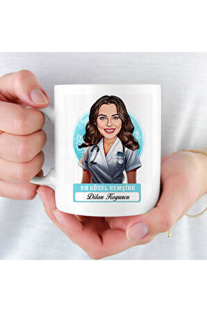 Mesleklere Özel Hediyelik|Kişiselleştirilebilir Hemşire Hediye Kupa Bardak