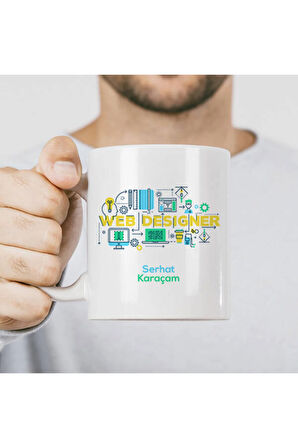 Mesleklere Özel Hediyelik|Kişiselleştirilebilir Web Tasarımcı Hediye Kupa Bardak